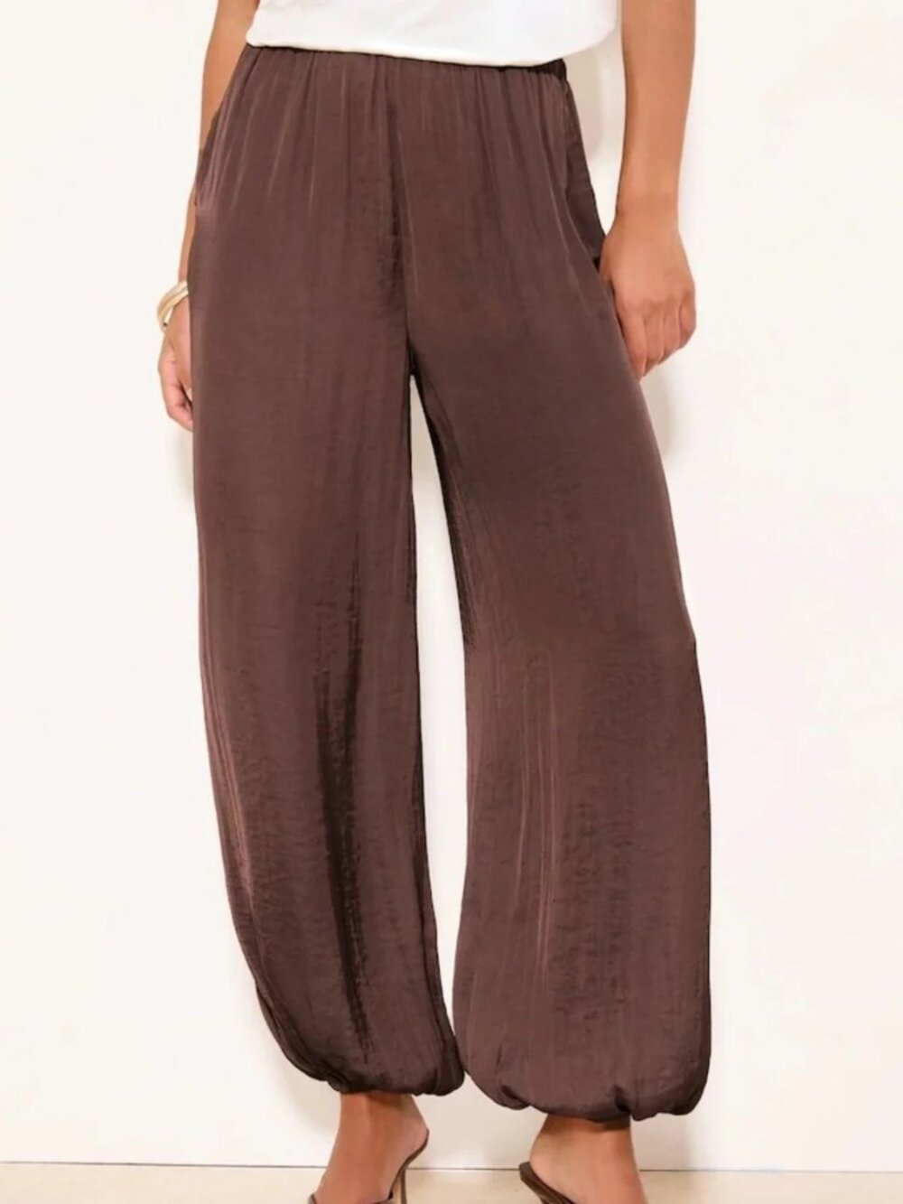 NEW! Camila Coelho Brown Balloon Pants
